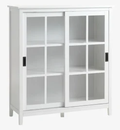 Vitrinekast NORDBY 2 deuren wit