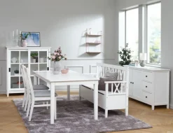 Vitrinekast NORDBY 2 deuren wit