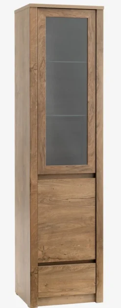 Vitrinekast VEDDE 2 deuren wild eiken