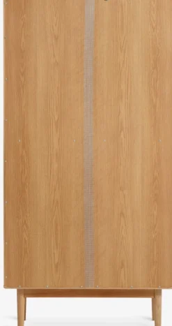 Vitrinekast VESTERBY 2 deuren naturel eiken