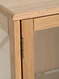 Vitrinekast VESTERBY 2 deuren naturel eiken