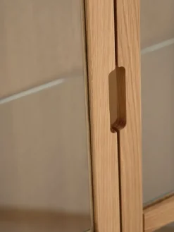 Vitrinekast VESTERBY 2 deuren naturel eiken