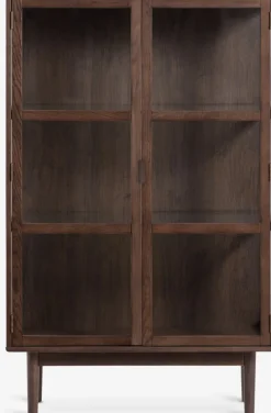 Vitrinekast VESTERBY 2 deuren donker eiken