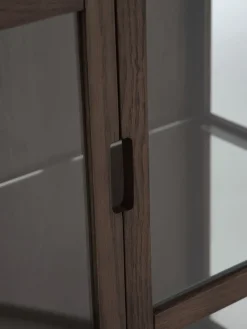 Vitrinekast VESTERBY 2 deuren donker eiken