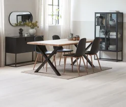 Vitrinekast VIRUM 2 deuren zwart