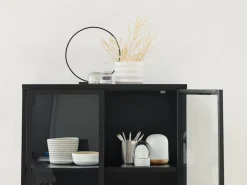 Vitrinekast VIRUM 2 deuren zwart