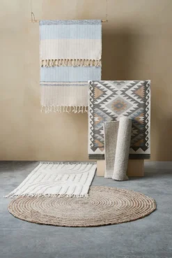 Vloerkleed BJERK 70x140 beige/blauw