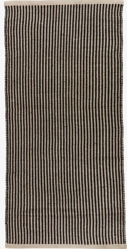 Vloerkleed HOSTA 65x140 zwart/beige