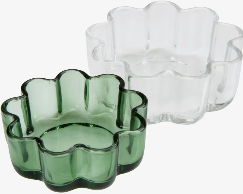 Voorraadpot SKOGSBY Ø7+Ø9 glas 2 stuks