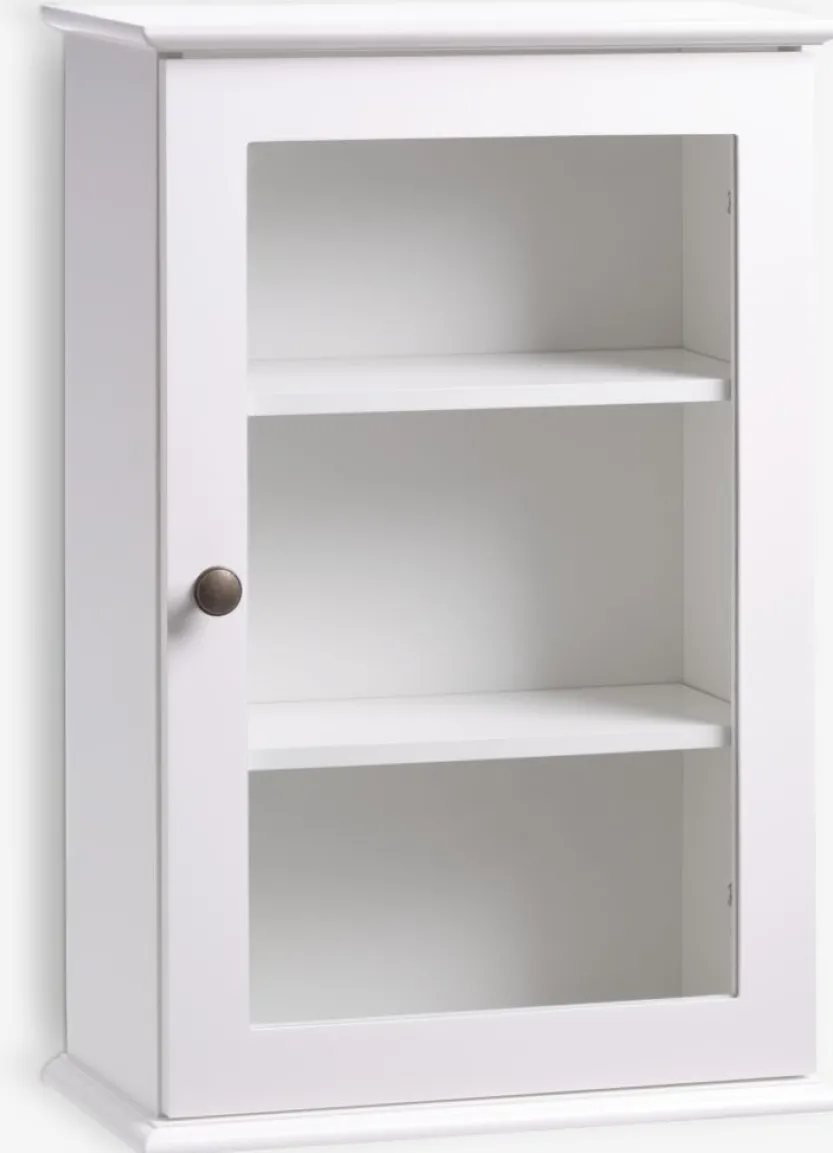 Wandkast MALLING 1 glazen deur wit