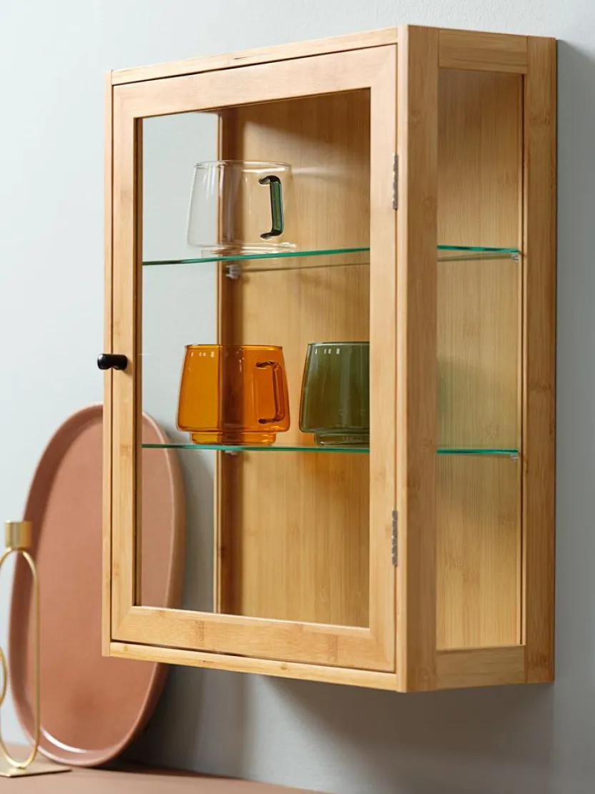 Wandkast RIBE 1 glazen deur naturel