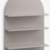 Wandplank ALKEN 3 schappen warmgrijs