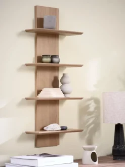 Wandplank BORUM 4 schappen eiken kleur