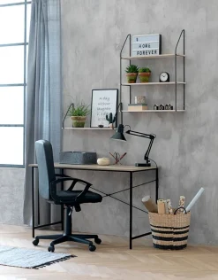 Wandplank HEJLSMINDE 3 schappen zwart/naturel