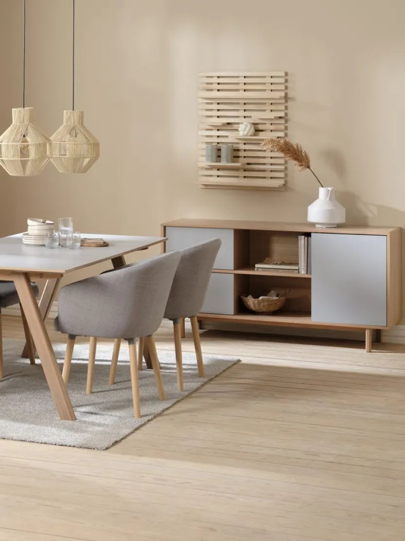 Wandplank KETTINGE 6 schappen naturel