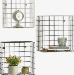 Wandplank STENUM beige/bruin/donkerbruin 3 stuks