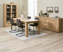 Wandplank TRAPPEDAL 2 stuks eiken kleur/zwart