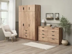 Wandplank TRAPPEDAL 2 stuks eiken kleur/zwart