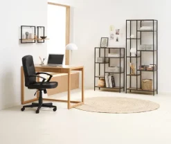 Wandplank TRAPPEDAL 2 stuks eiken kleur/zwart