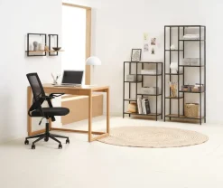 Wandplank TRAPPEDAL 2 stuks eiken kleur/zwart