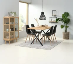 Wandplank TRAPPEDAL 2 stuks eiken kleur/zwart