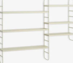 Wandplank VANDRUP 6 schappen beige