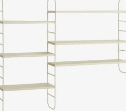 Wandplank VANDRUP 6 schappen beige