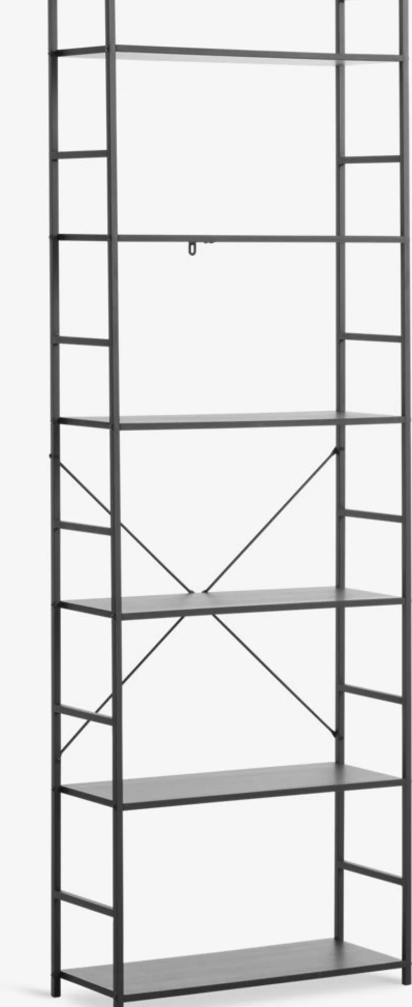 Wandrek ASTRUP 6 schappen zwart