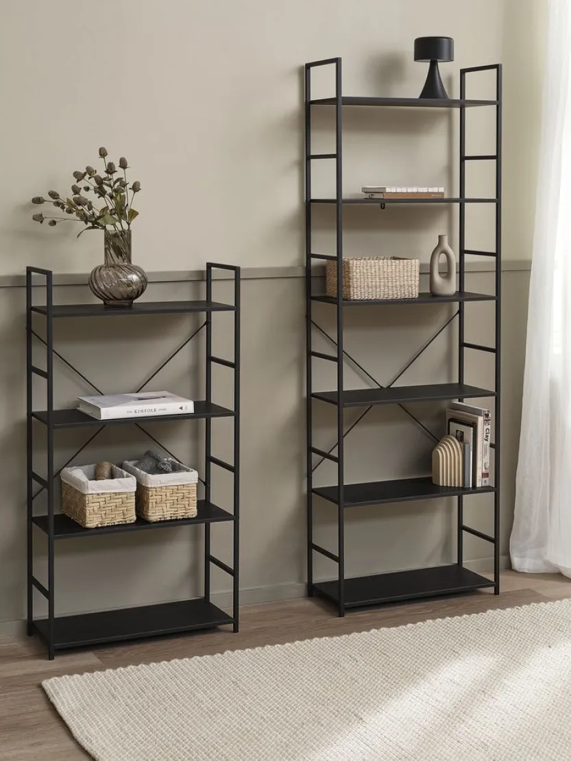 Wandrek ASTRUP 6 schappen zwart