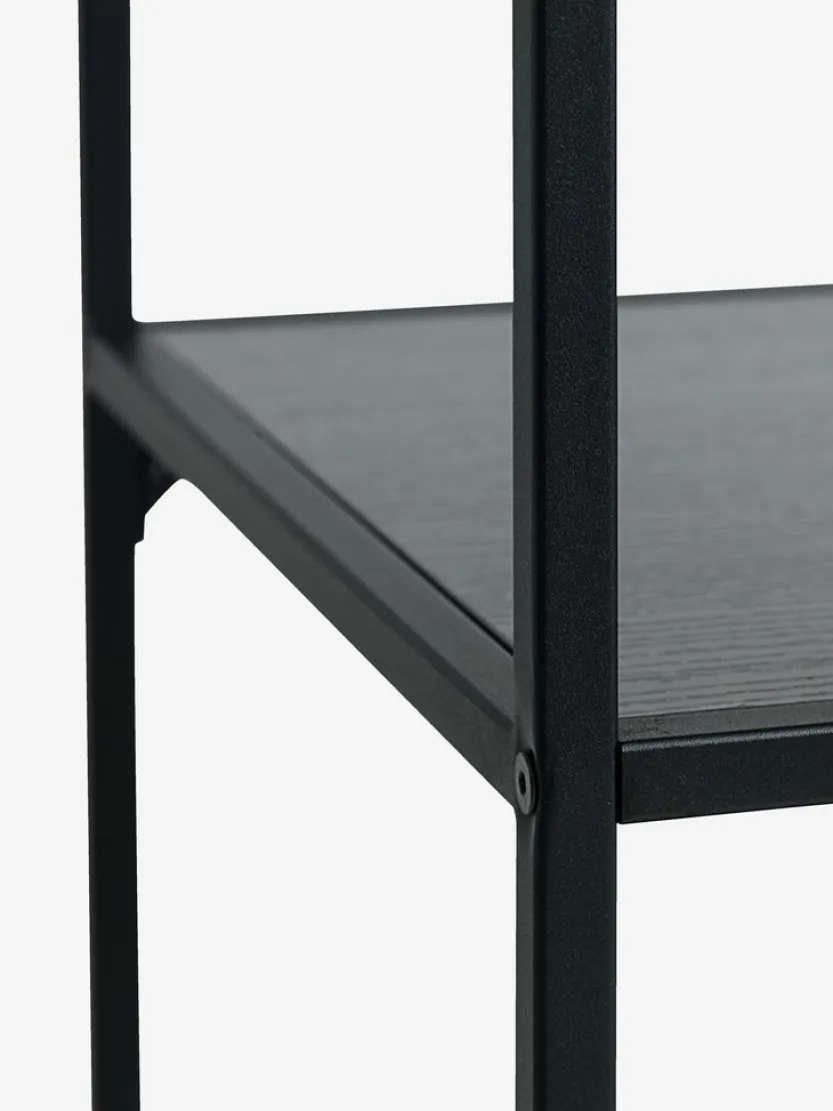 Wandrek HORBELEV 5 schappen smal zwart