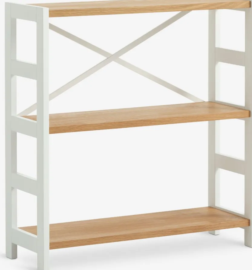 Wandrek INTRUP 3 schappen wit/eiken