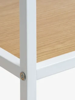 Wandrek TRAPPEDAL 5 schappen eiken kleur/wit