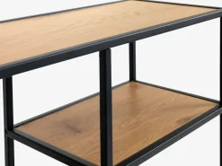 Wandrek TRAPPEDAL 7 schappen eiken/zwart