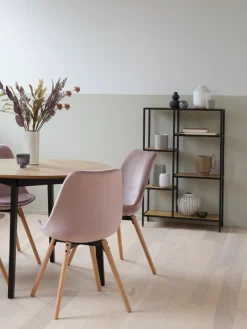 Wandrek TRAPPEDAL 5 schappen eiken/zwart