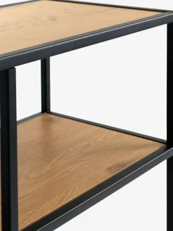 Wandrek TRAPPEDAL 5 schappen eiken/zwart