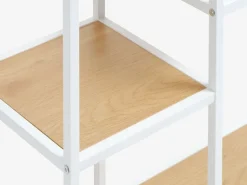 Wandrek TRAPPEDAL 7 schappen eiken kleur/wit