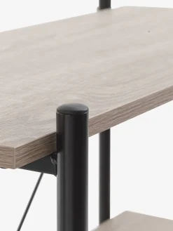 Wandrek VANDBORG 5 schappen eiken/zwart