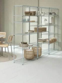 Wandrek VINDINGE 6 schappen chroom