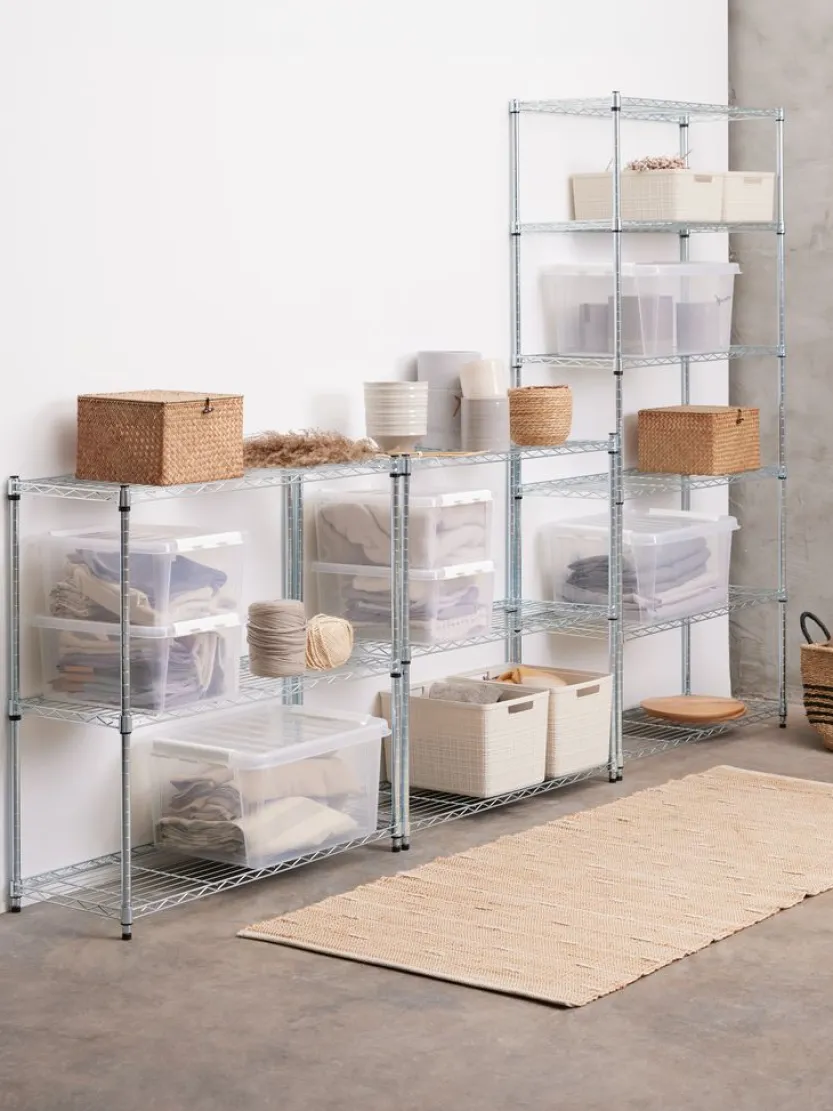 Wandrek VINDINGE 6 schappen chroom