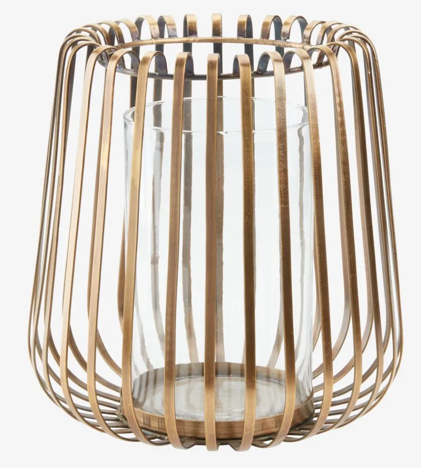 Windlicht FENJA Ø25xH26cm antiek brons