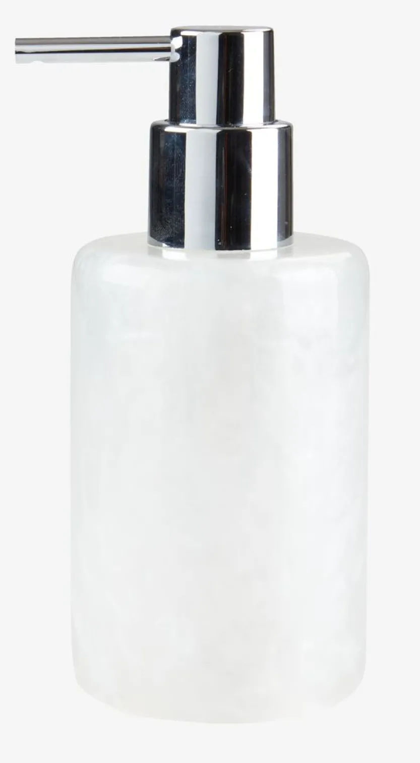 Zeepdispenser LISTERBY wit parelmoer effect