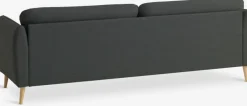 3-zitsbank AARHUS donkergrijze stof