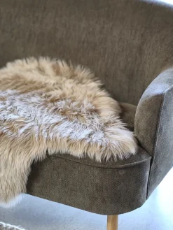 2,5-zitsbank BREDAL olijfgroene stof/eiken kleur