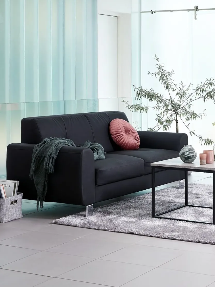 3-zitsbank DAMHALE zwart