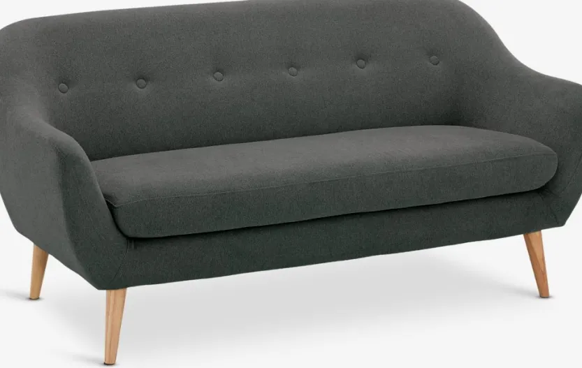 2,5-zitsbank EGEDAL grijze stof