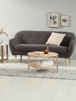 2,5-zitsbank EGEDAL grijze stof