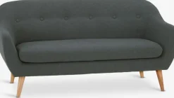 2,5-zitsbank EGEDAL grijze stof