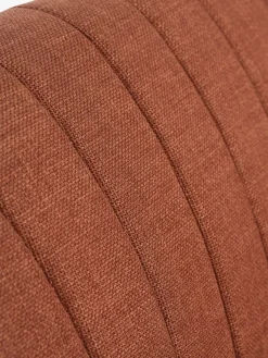 2.5-zitsbank EGEDAL terracotta stof/eiken kleur