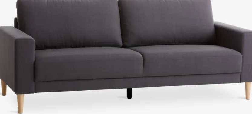 3-zitsbank EGENSE donkergrijze stof