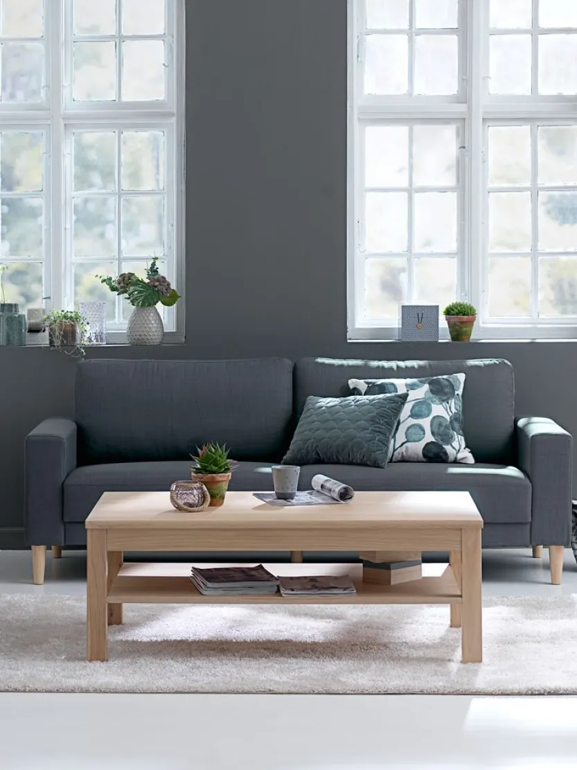 3-zitsbank EGENSE donkergrijze stof